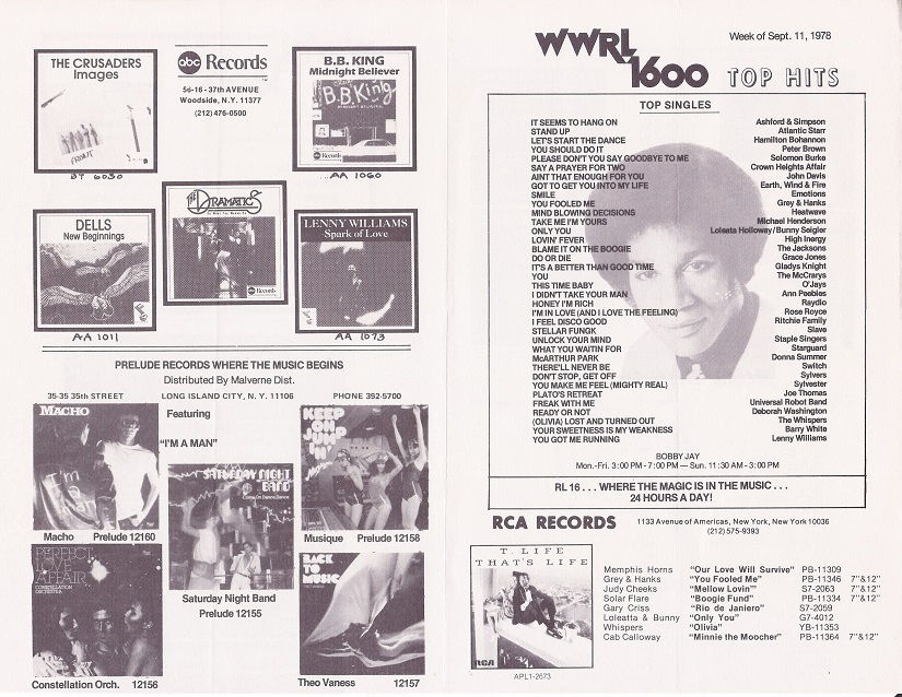 Wwrl 1600 New York Survey 1978-09-11